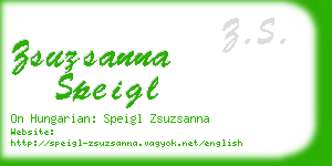 zsuzsanna speigl business card